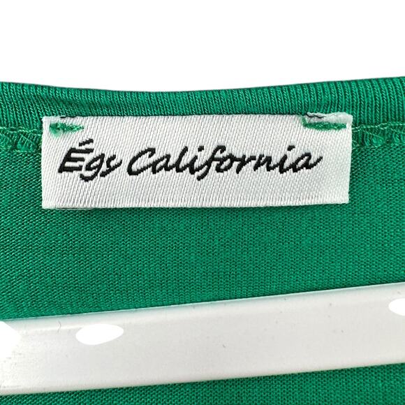 Egs California Green Colorblock Striped Floral Print Long Sleeve Tunic Top XL - Picture 4 of 7